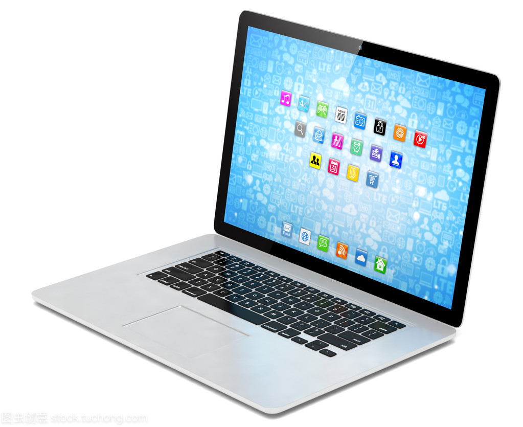 藍(lán)色壁紙筆記本電腦 技術(shù)與美學(xué)的完美融合